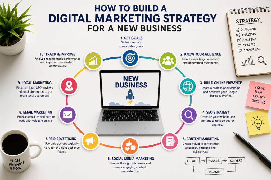how to build a digital marketing strategy for a new business .